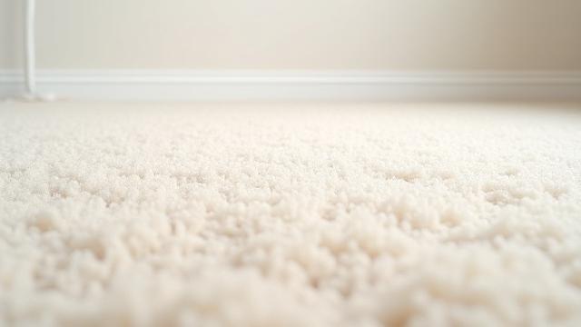 The same carpet section, visibly cleaner and restored after professional treatment.